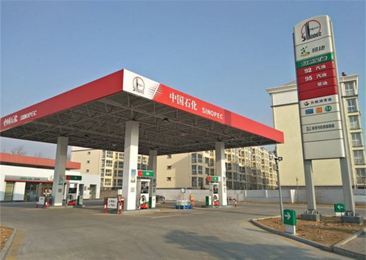 青岛加油站钢结构网架案例2